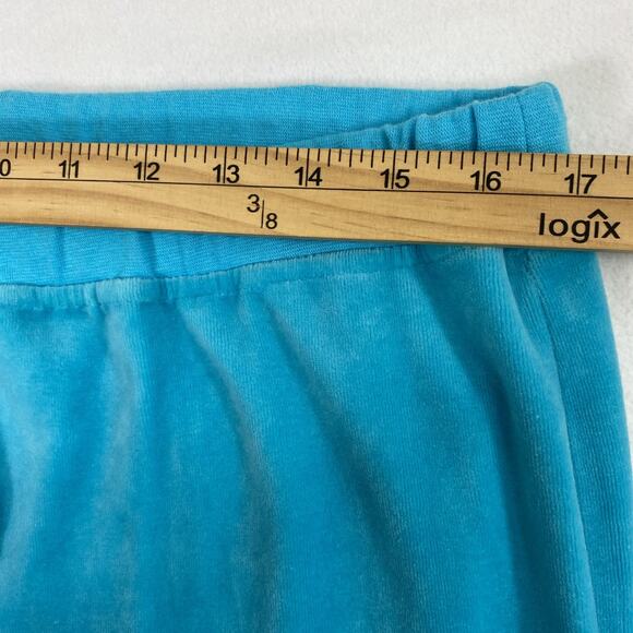 Womens Velour Pants & Zip Hoodie Jacket Size Medium Y2K Turquoise Blue Tracksuit - Picture 14 of 16